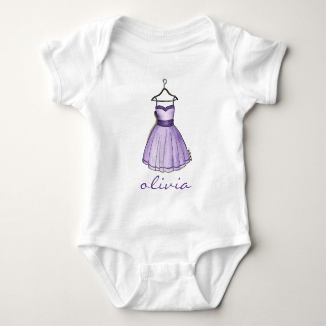 Body Robe Personalisée Purple Retro Prom Pretty Party (Devant)