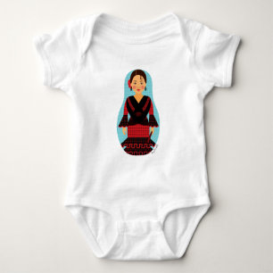 Body Robe rouge espagnole Matryoshka Baby Bodysuit