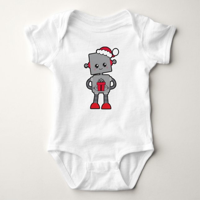 Body Robot de Noël, Robot mignon, Santa Hat, Cadeaux (Devant)