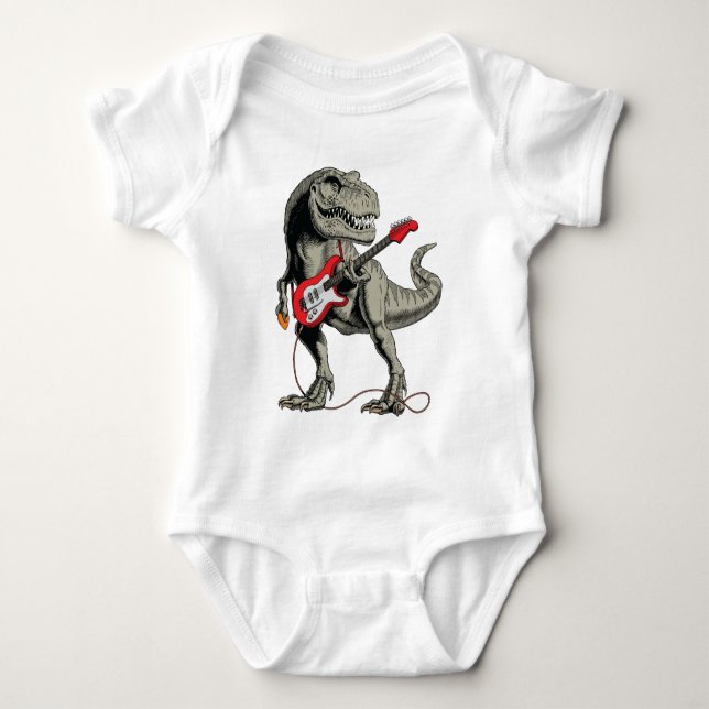 Body Rockin' T-Rex : Dinosaure Jouant de la guitare éle (Devant)