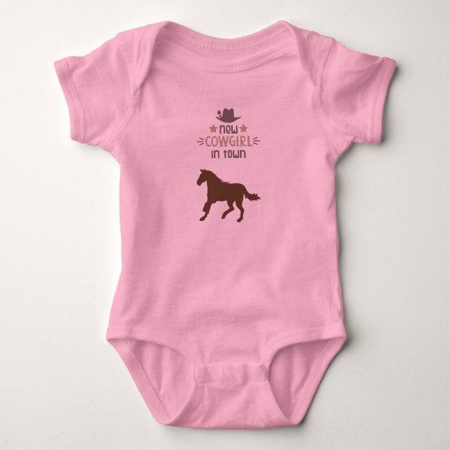Body Rodeo Horse Nouvelle Cowgirl En Ville Bodysuit Béb (Devant)
