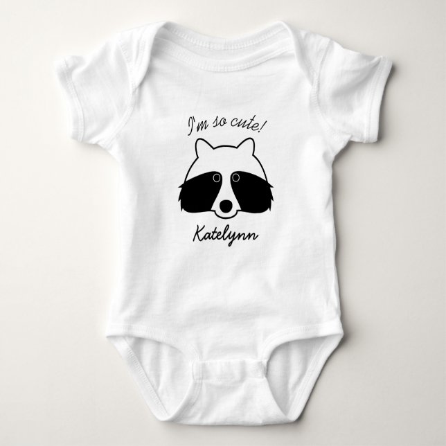 Body Rompre pour bébé personnalisé avec dessin de raton (Devant)