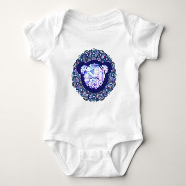 Body Rosace bleu ou rouge pour bébé&enfant (Devant)