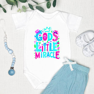 Body Rose & Bleu Joueur "Le Petit Miracle de Dieu"