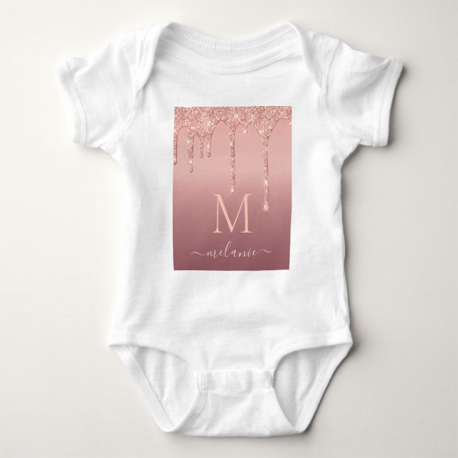 Body Rose Gold Parties scintillant Bodysuit Bodysuit pe (Devant)
