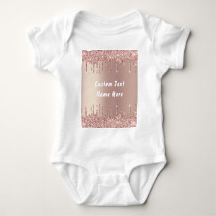 Body Rose Gold Parties scintillant personnalisé Nom du 