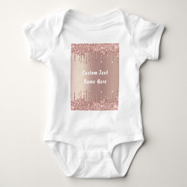 Body Rose Gold Parties scintillant personnalisé Nom du  (Devant)