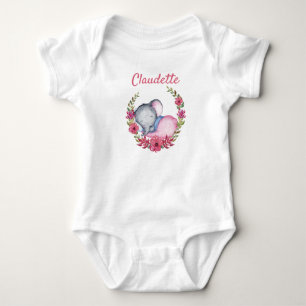 Body Rose rose douce Floral Baby Elephant Girls