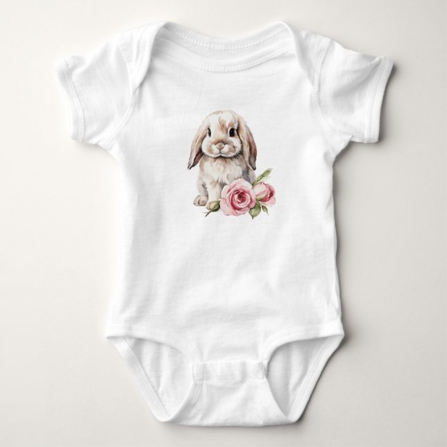 Body Rose Rose Lop Grotte Obtenue Bodysuit Baby (Devant)