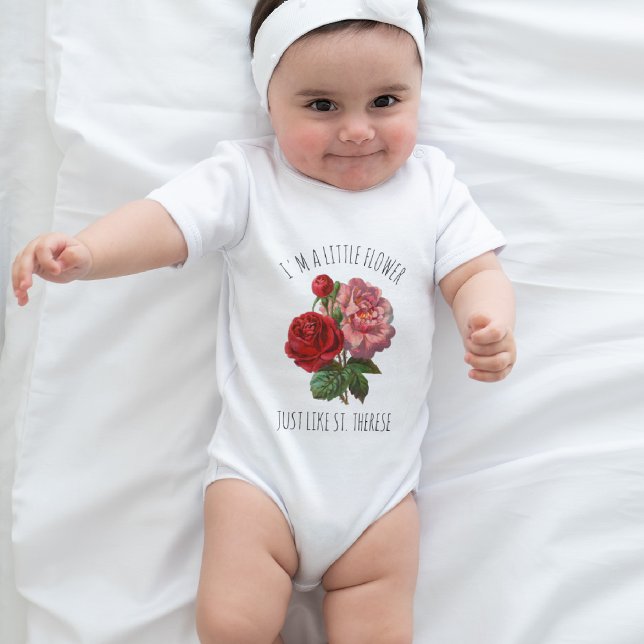 Body Rose rose St. Therese Religieux Cute Floral Baby (Créateur téléchargé)