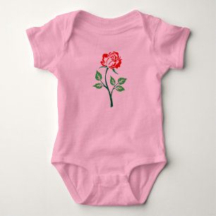 Body Rose rouge personnalisable