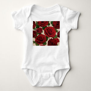 Body Roses rouges : Arrière - plan floral sans couture
