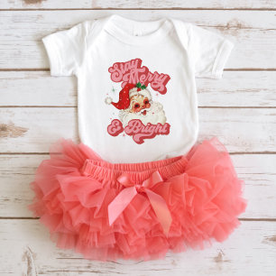Body Rouge rose Retro Super Père Noël Stay Joyeux et lu