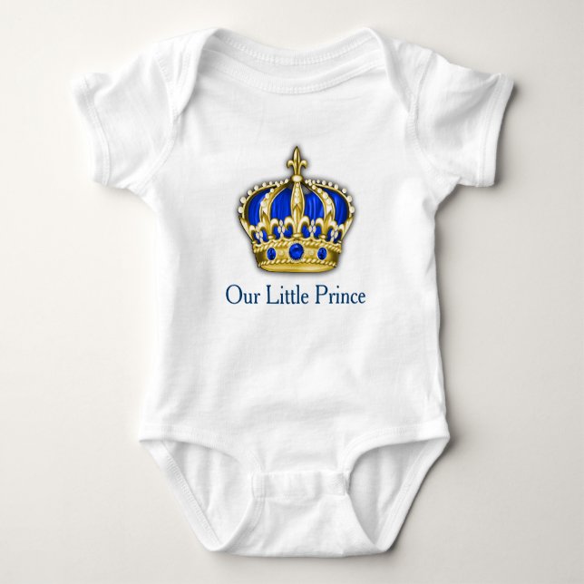 Body Royal Blue Gold Prince Couronne Prince Bébé Garçon (Devant)