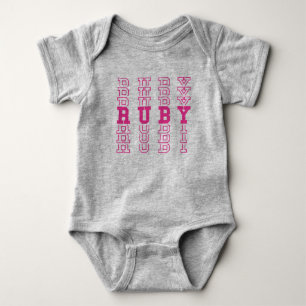 Body Ruby Cute Rose Personnalisé Nom De Fille