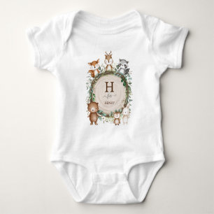 Body Russe Feuille mignon Bois animal Monogramme person