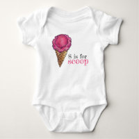 S est pour Scoop Pink Strawberry Ice Cream Cone