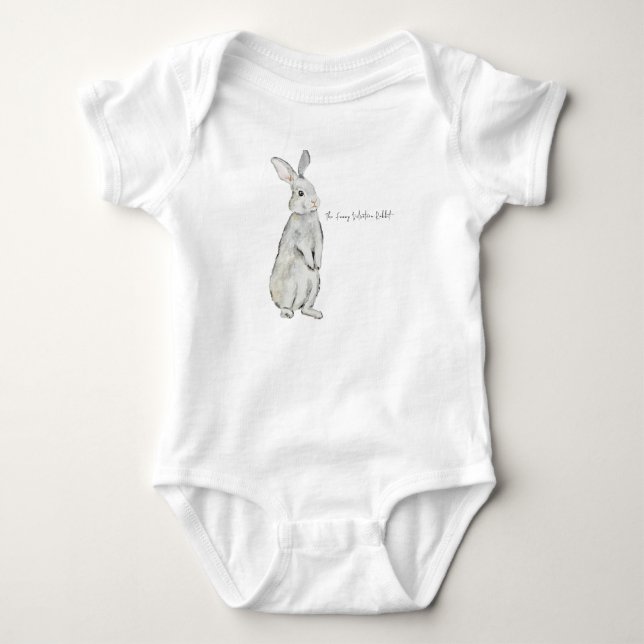 Body Sac fourre-tout drôle de lapin de velours (Devant)