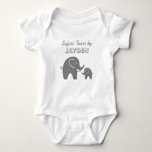 Body Safari personnalisé gris éléphant rompre bébé pour