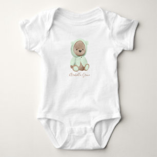 Body Sage neutre Ours en peluche vert Teddy Nom personn