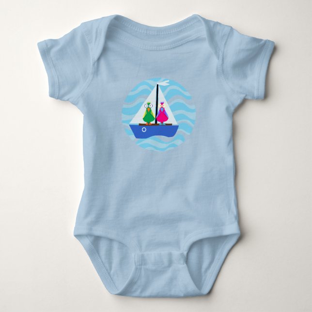 Body Sailor birds Baby Bodysuit (Devant)