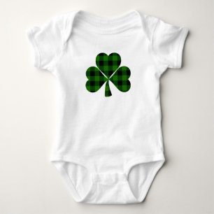 Body Saint Patrick’s day, shamrock irlandais vert plaid