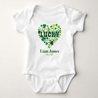 Body Saint Patrick's Day Anniversaire Lucky Heart Nom p