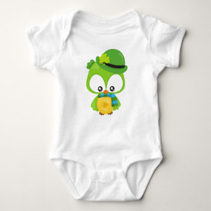 Body Saint Patrick's Day Owl, Clovers, Leprechaun Casqu