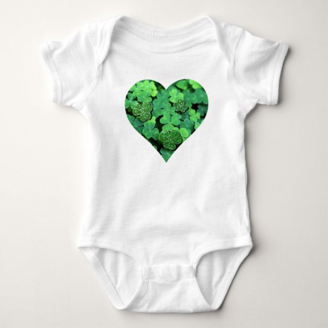 Body Saint-Patties Day, shamrock vert, Coeurs irlandais (Devant)