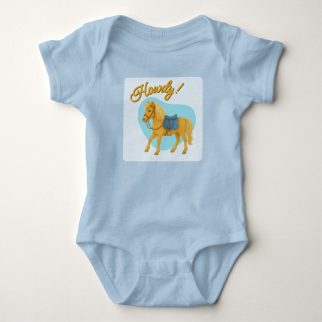 Body Salut! Body/ T-shirt de Jersey Poney | Vêtements (Devant)