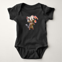 Saut dans le mignon lapin Baby Bodysuit
