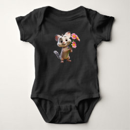 Body Saut dans le mignon lapin Baby Bodysuit