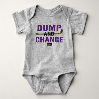 Body Sauter et changer Hockey Bébé Bodysuit Purple Stic
