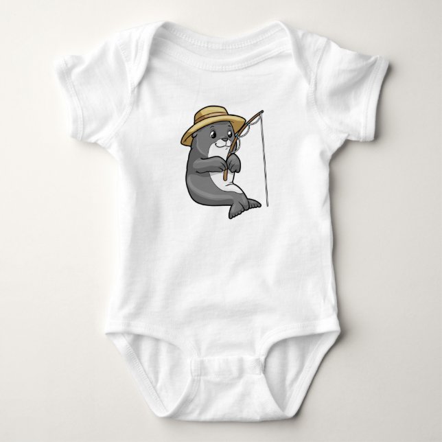 Body Sceau à la pêche avec bâtonnet de pêche et Casquet (Devant)