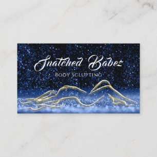 Body Sclupting Beauty Gold Logo Glitzer Massage Visitenkarte
