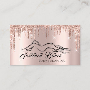Body Sclupting Beauty Logo Glitzer Massage-Tropfen Visitenkarte