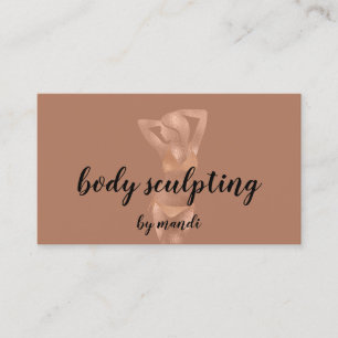 Body Sclupting Massage Logo Rose Pflege Bikini QR Visitenkarte