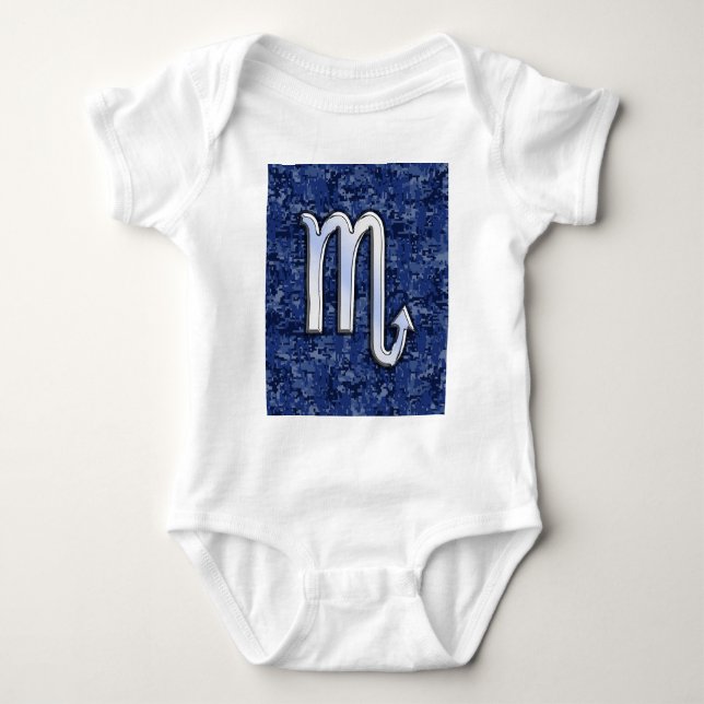 Body Scorpio Zodiac Symbole de Navy Blue Camo (Devant)