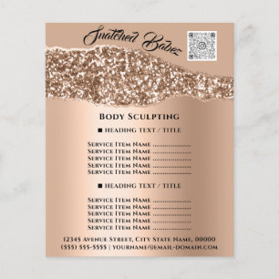 Body Sculpting Beauty Friseursalon QR LOGO Promoti Flyer