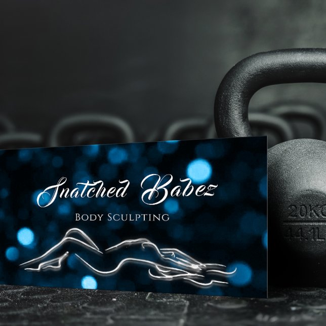 Body Sculpting Beauty Gold Logo Massage Studio Visitenkarte (Von Creator hochgeladen)