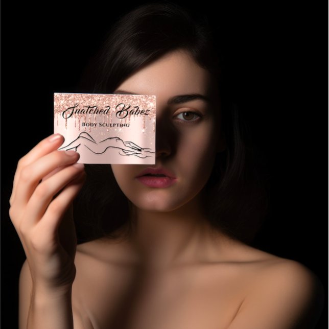 Body Sculpting Beauty Logo Massage Rose Confetti Visitenkarte (#BodySculptingSensation #BeautyLogoLuxe #MassageMarvel #RoseRejuvenation #ConfettiChic #WellnessWond)