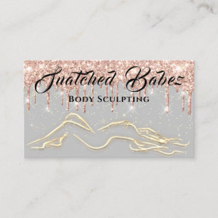 Body Sculpting Beauty Logo Massage Tropfen Rose Gr Visitenkarte