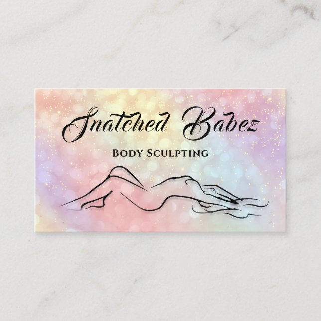 Body Sculpting Beauty Logo Massage Wellness-Center Visitenkarte (Vorderseite)