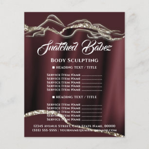 Body Sculpting Logo Brawn Gold Price Flyer