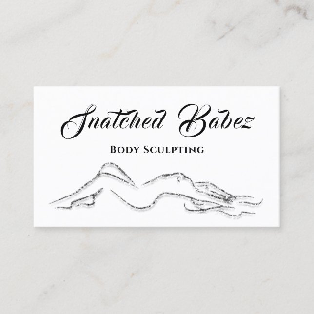 Body Sculpting Schönheitssymbole Massage QRCODE Si Visitenkarte (Vorderseite)