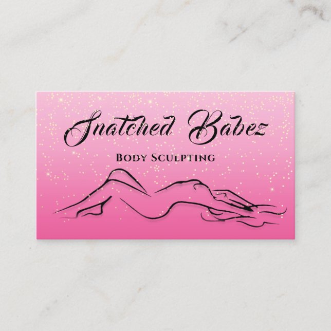 Body Sculpting Schönheitssymbole Massage Wellness- Visitenkarte (Vorderseite)