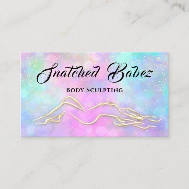 Body Sculpting Schönheitssymbole Massage Wellness- Visitenkarte (Vorderseite)