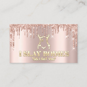 Body Sculpture Beauty Logo Glitzer Gold Logo Visitenkarte