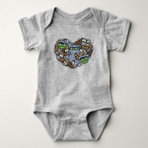 Body Sésame Sésame   Oscar the Grouch Doodle Heart