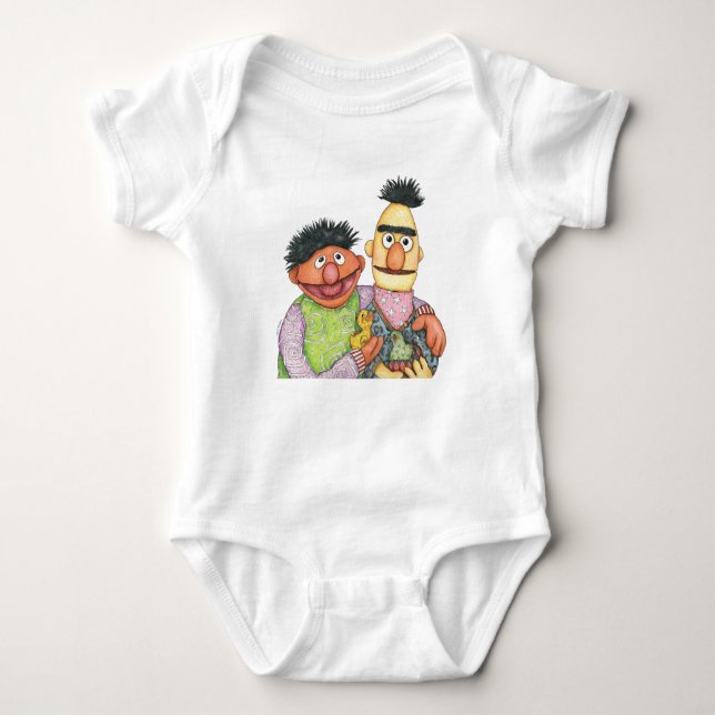 Body Sesame Street Bert et Ernie Watercolor (Devant)